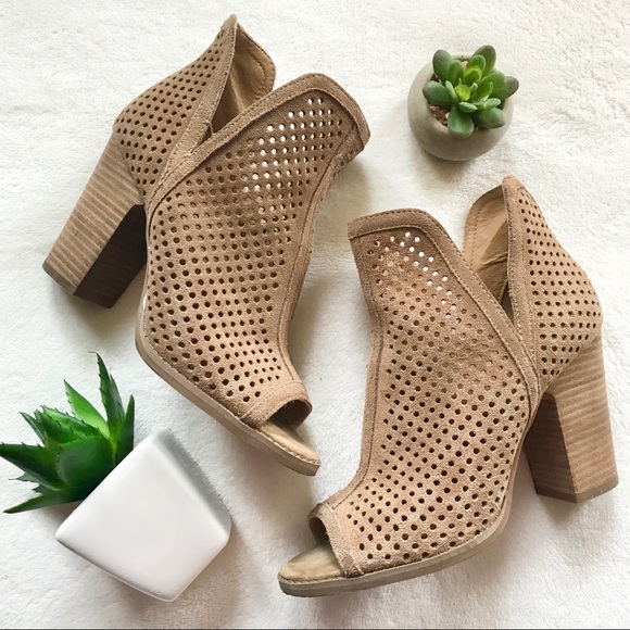 lucky open toe booties